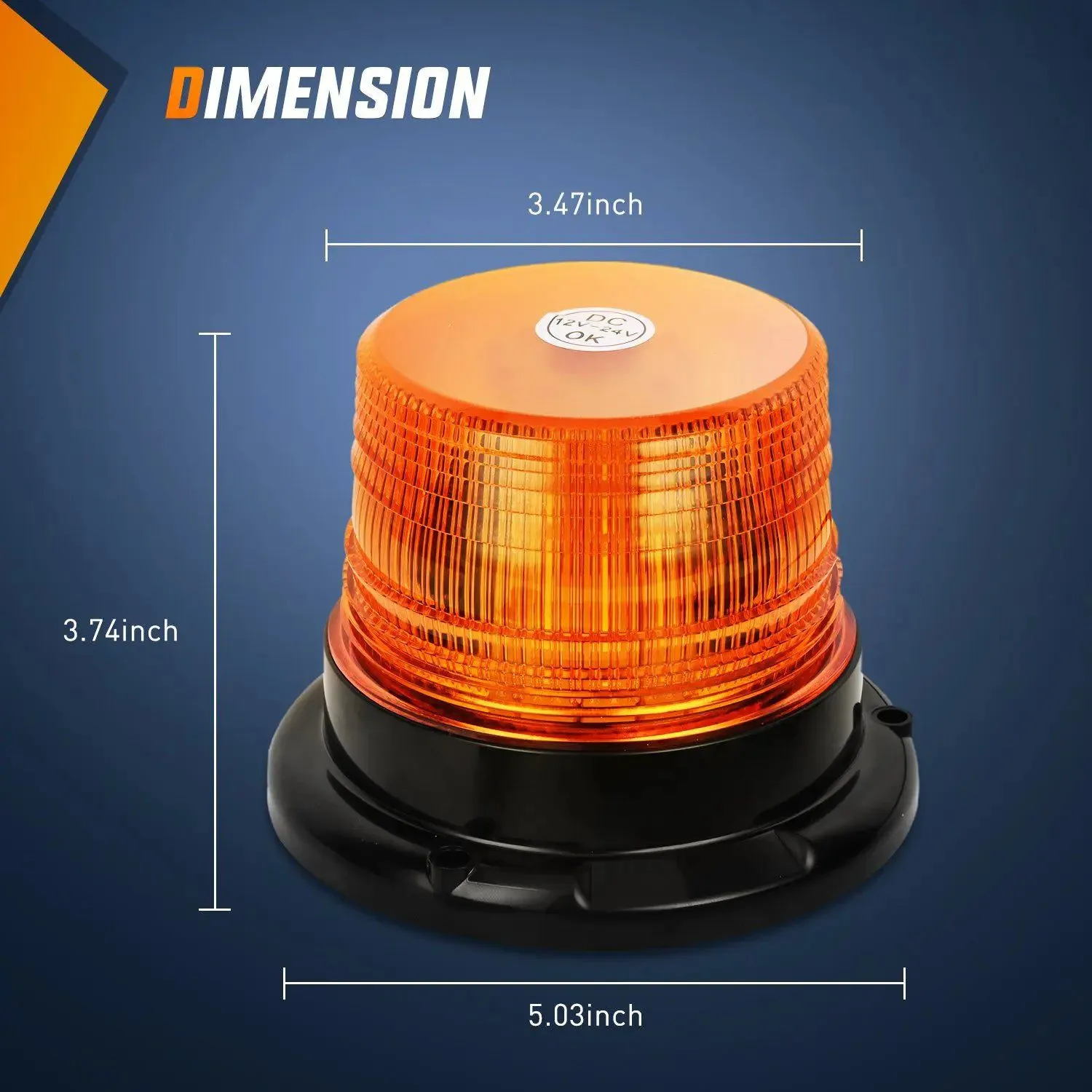 40 Leds Beacon Amber Strobe Light