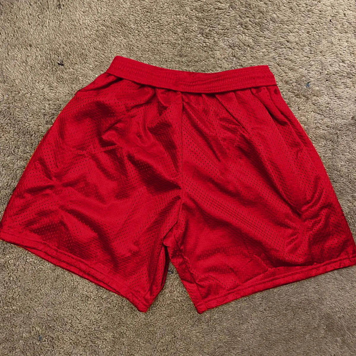 Angel Print Cross Casual Mesh Shorts