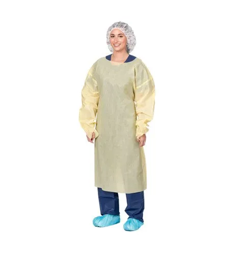 Aspen Surgical Isolation Gowns Gown Precept Iso Ovrhd W/Thmblp Ylw Uni Nonst 10/Bg 10Bg/Cs