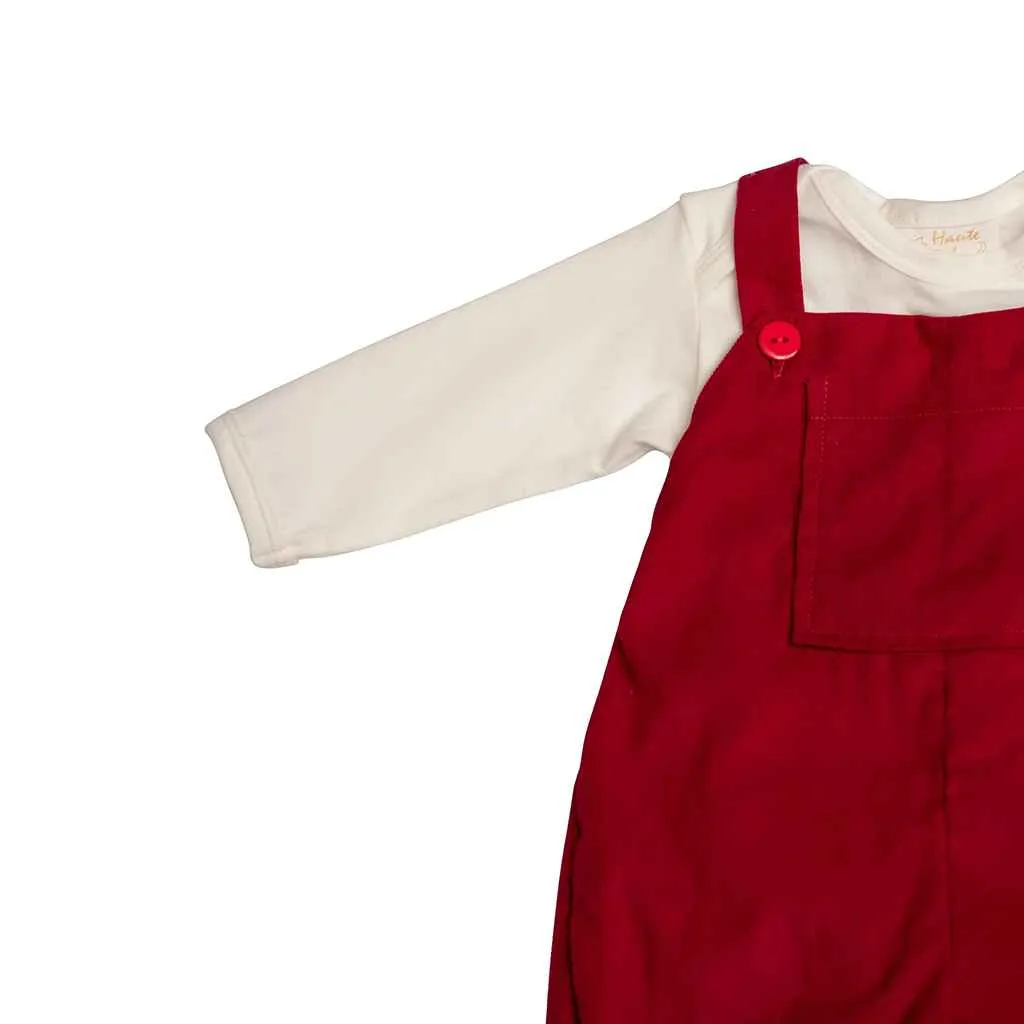 Blessed & Thankful Red Boy Suspender Set