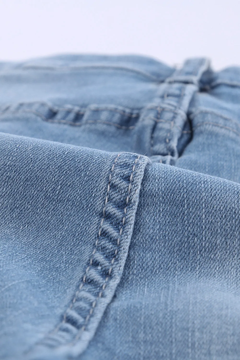 Casual Distressed Denim Shorts