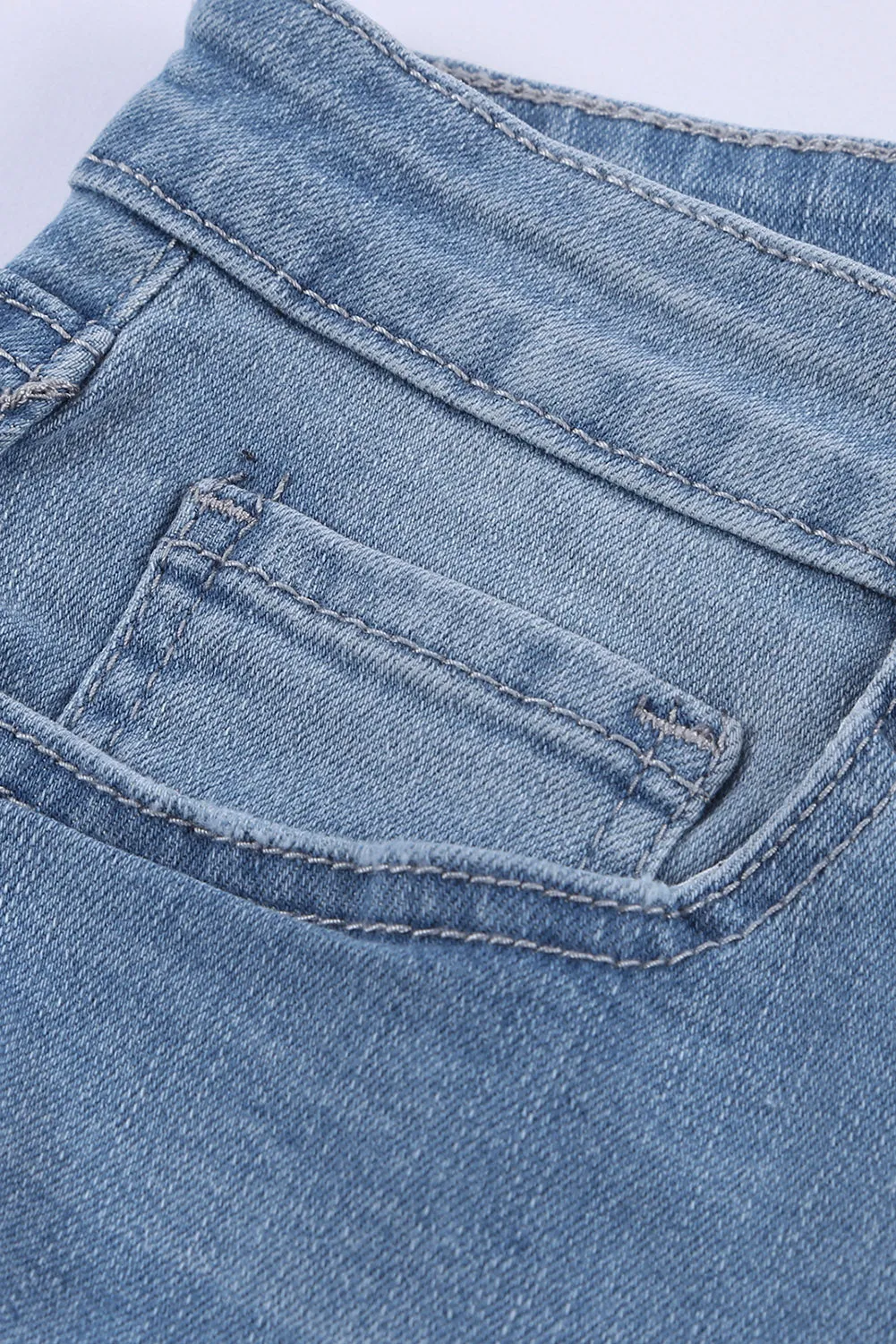Casual Distressed Denim Shorts