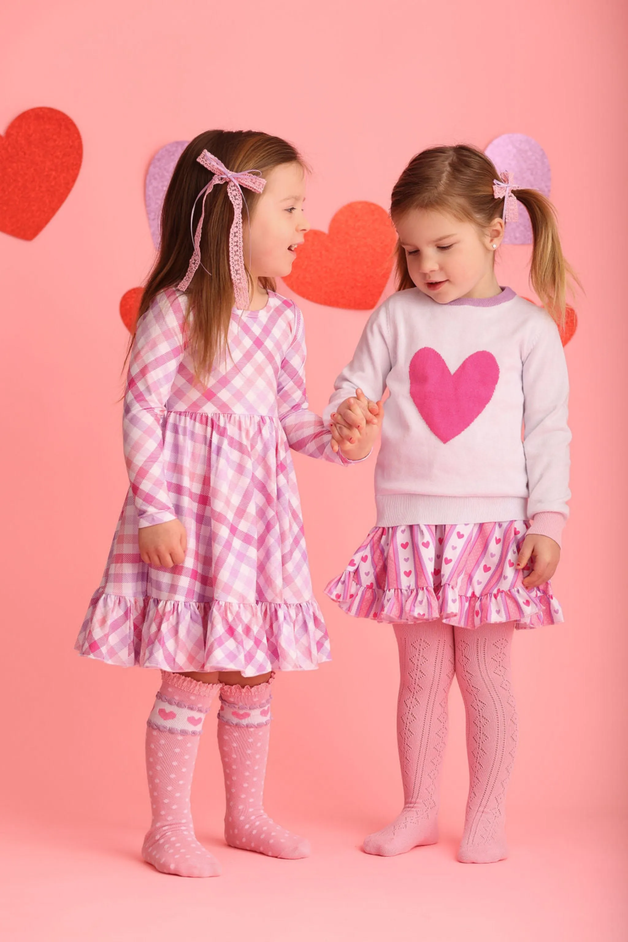 Darling Gingham Long Sleeve Charm Dress