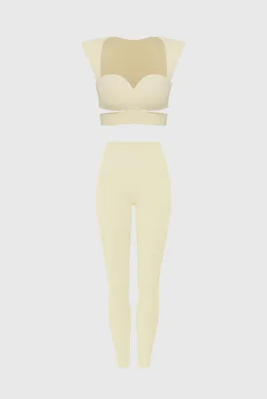 Elegant Corset Sports Bra   V-Waist Utility Legging