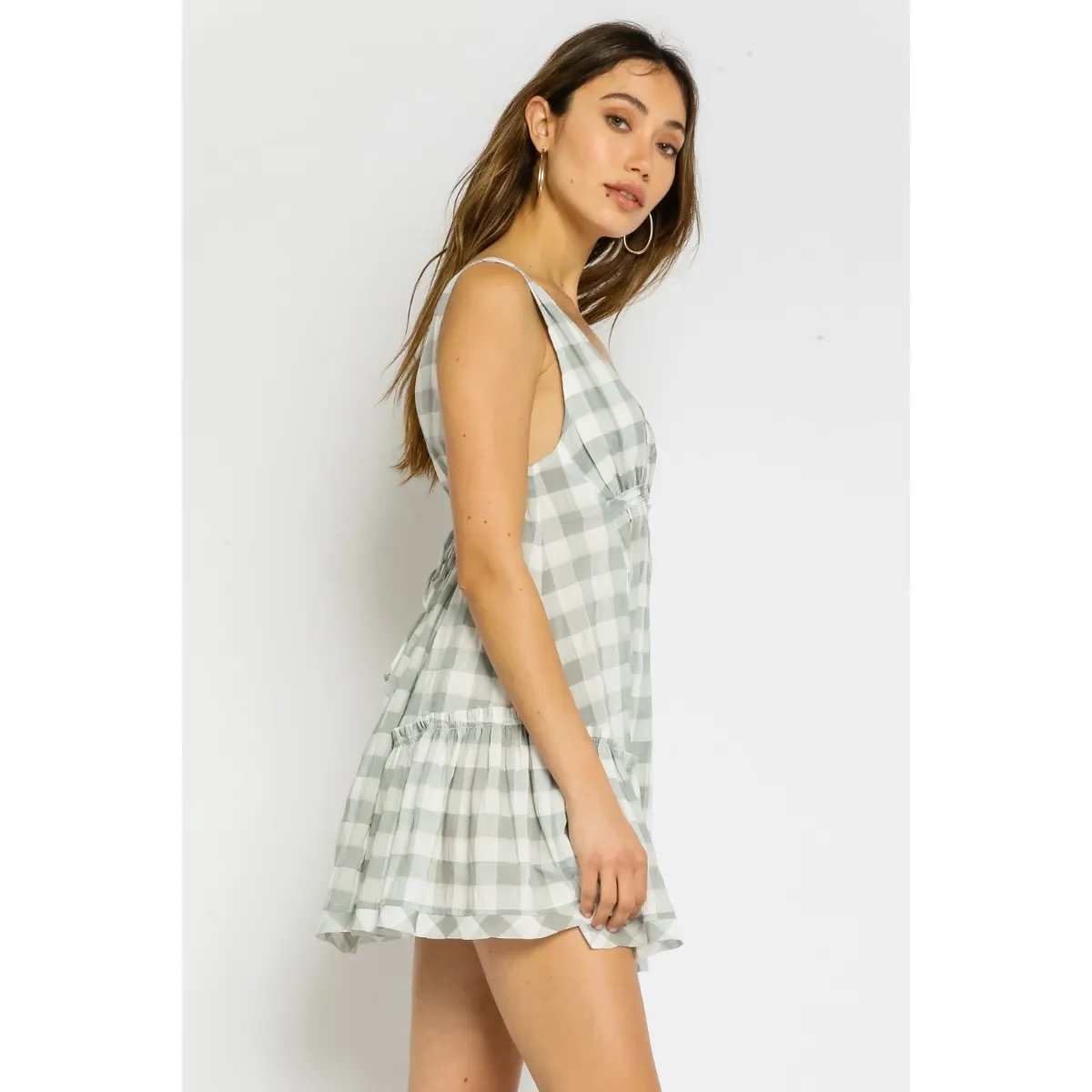 Gingham Print Dress