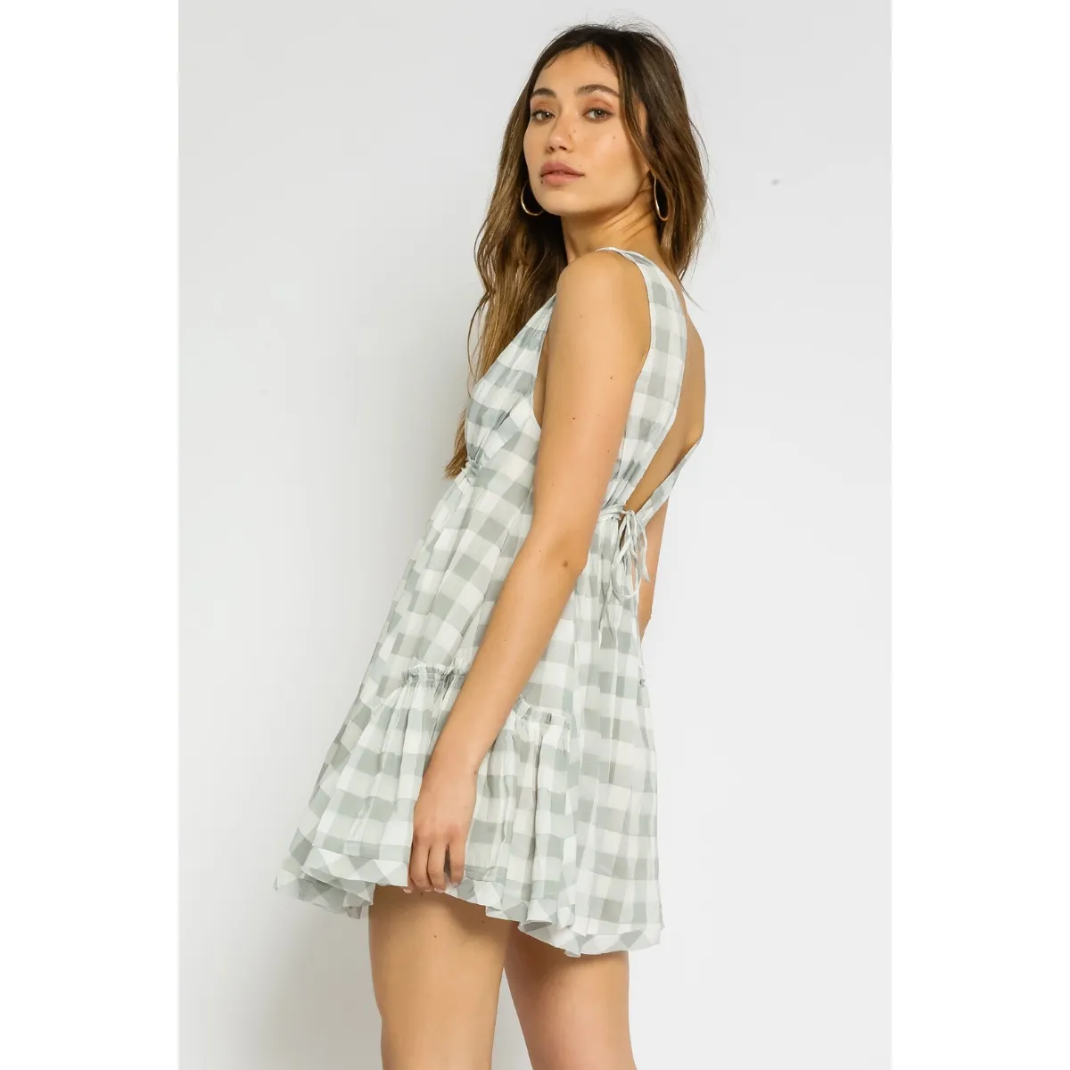 Gingham Print Dress