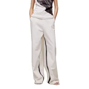 Knotted Cotton Printed Wide-leg Pants