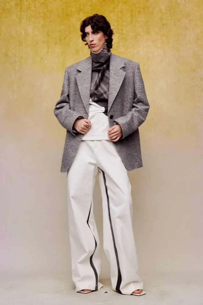 Knotted Cotton Printed Wide-leg Pants