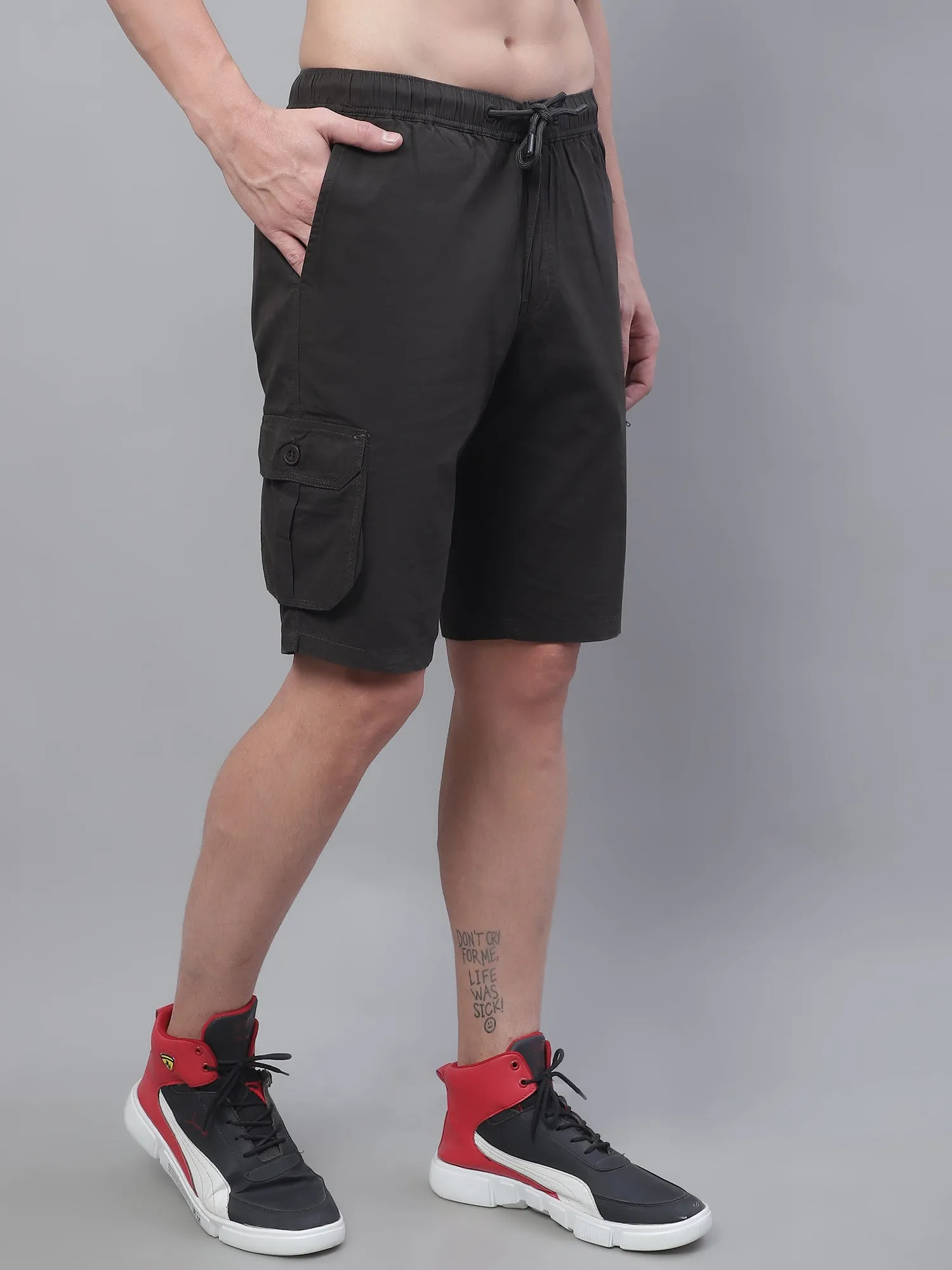 Men Dark Green Bermuda