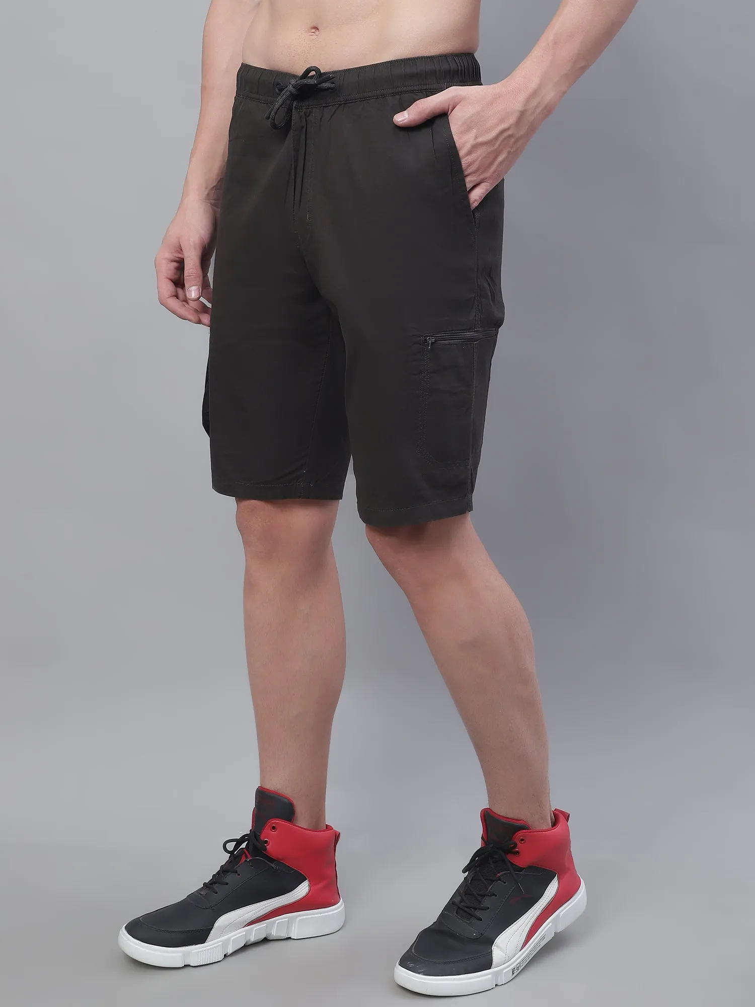 Men Dark Green Bermuda