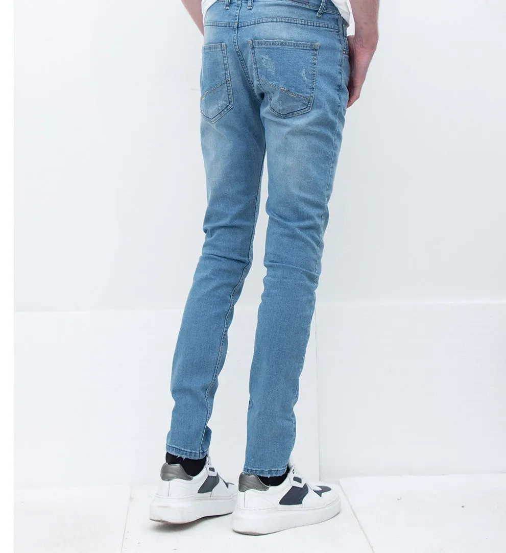 Men Slim Fit Blue Jeans