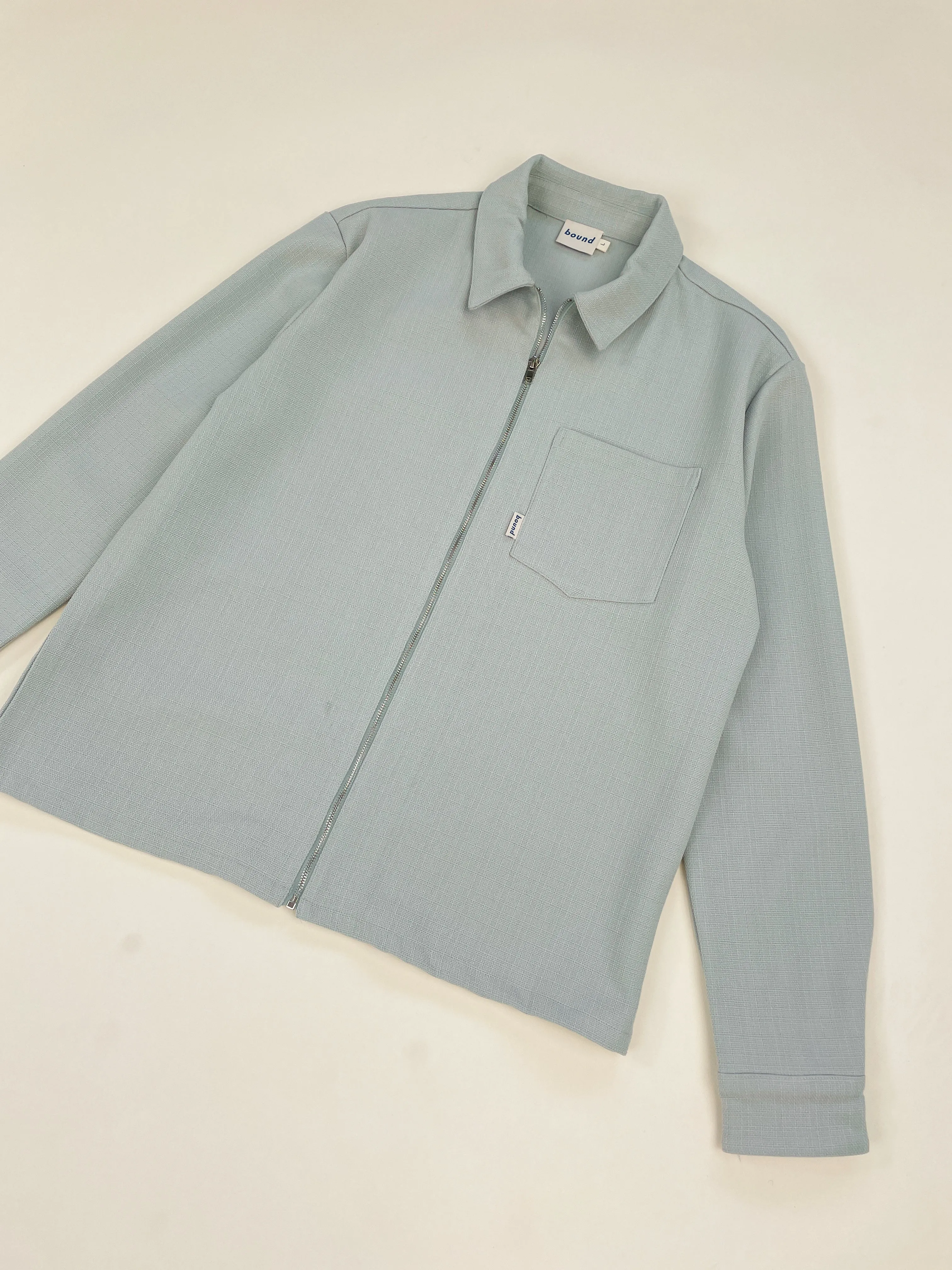 MINT TEXTURED HEAVY OVERSHIRT