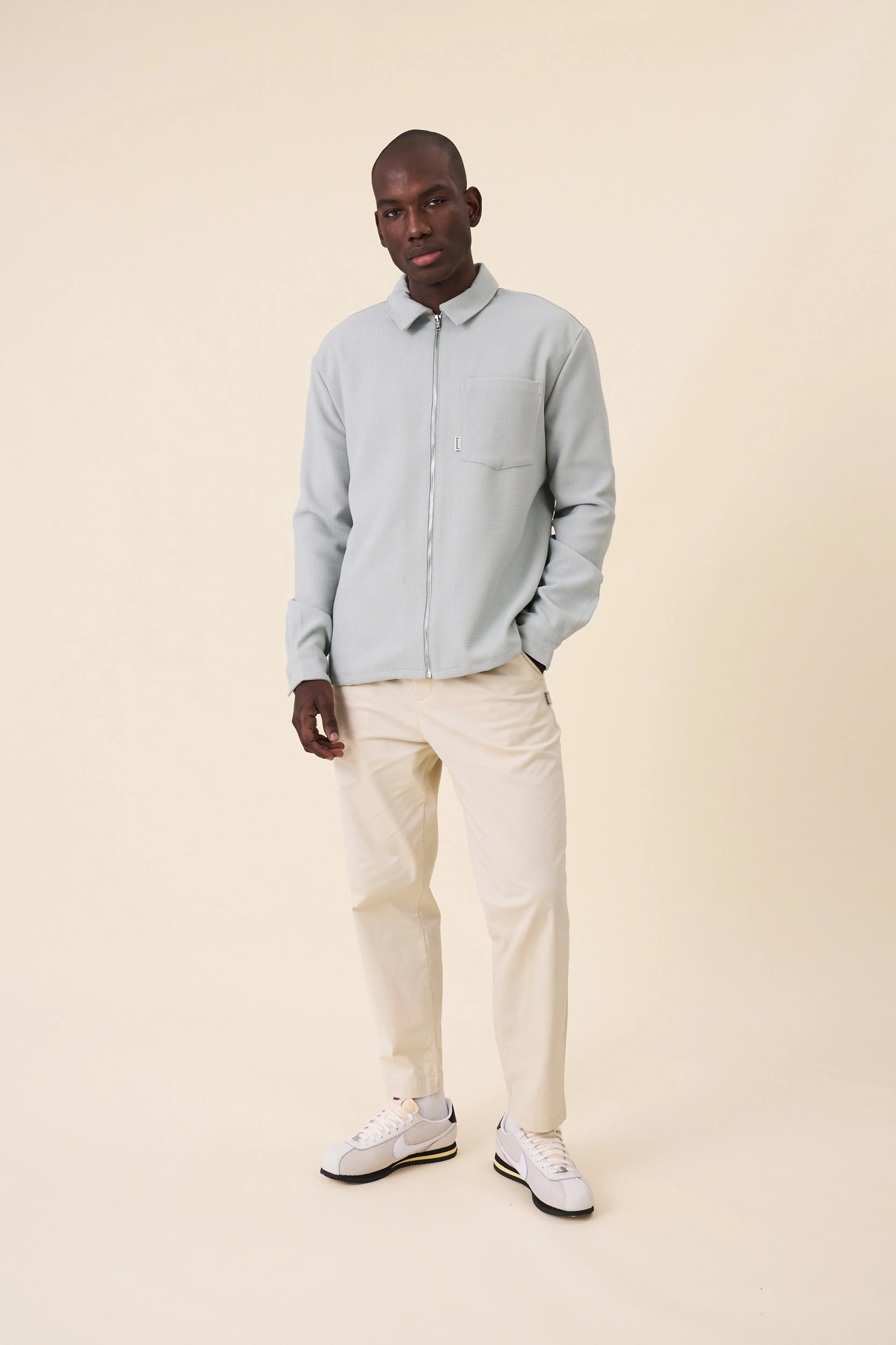 MINT TEXTURED HEAVY OVERSHIRT