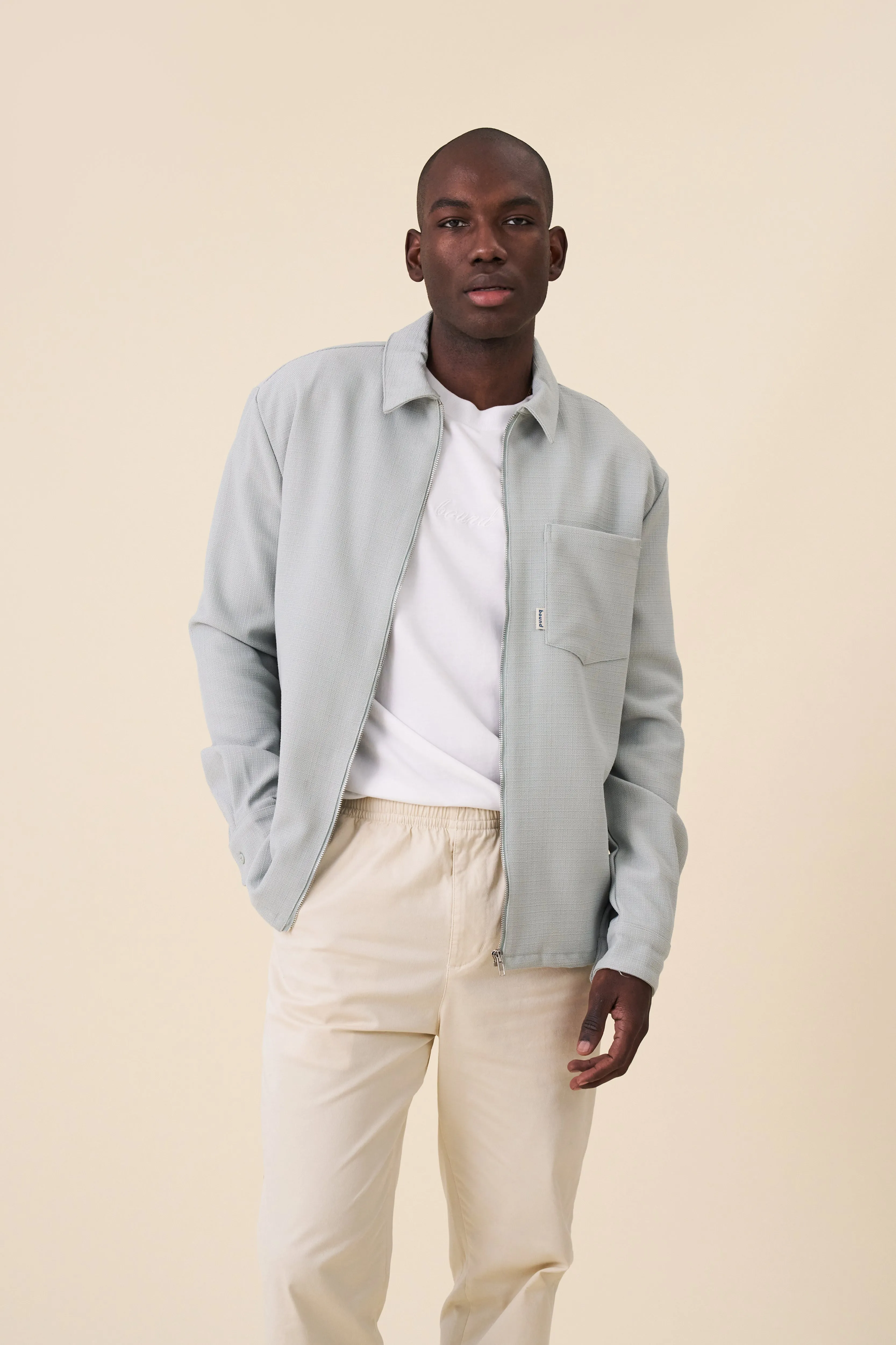 MINT TEXTURED HEAVY OVERSHIRT