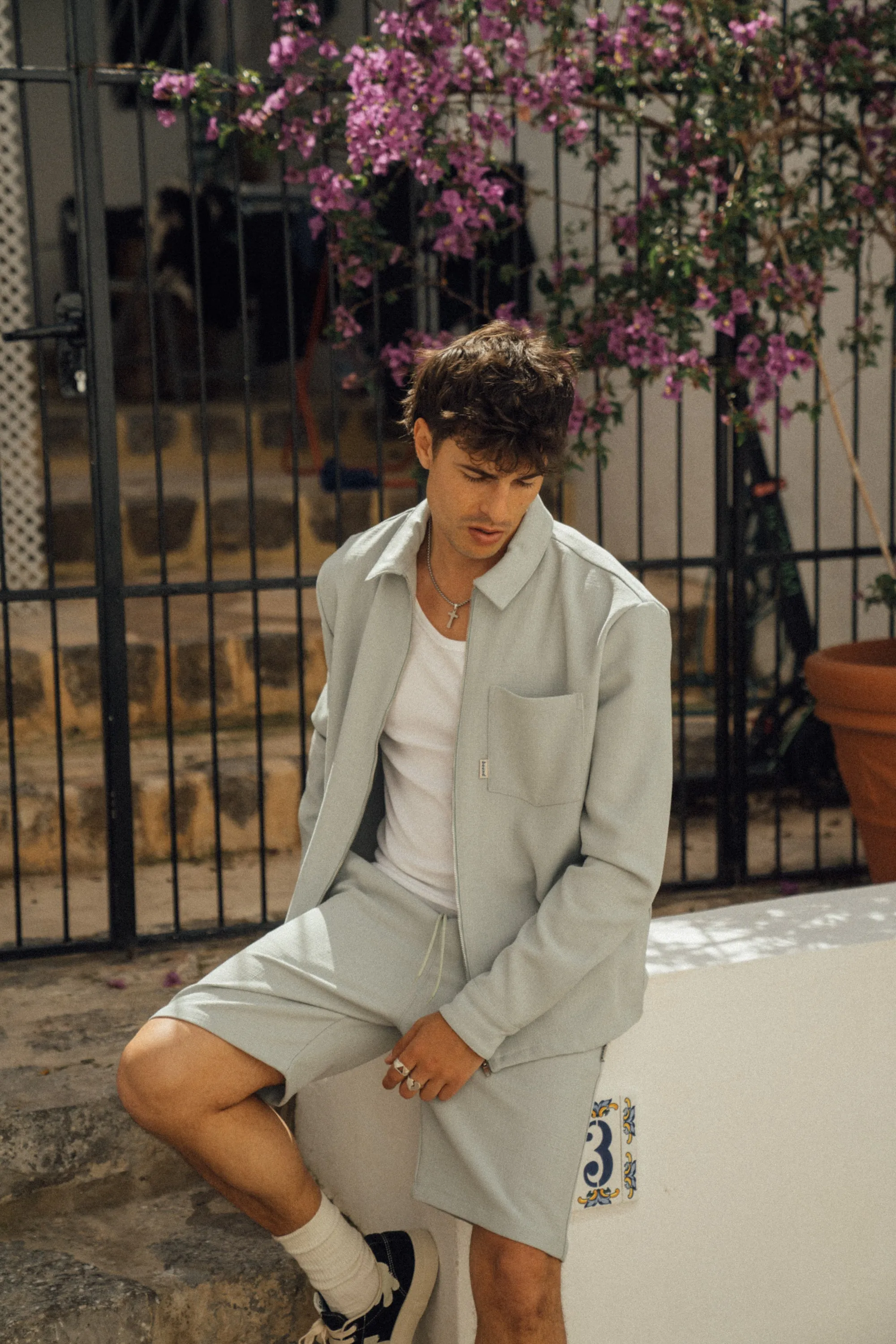 MINT TEXTURED HEAVY OVERSHIRT