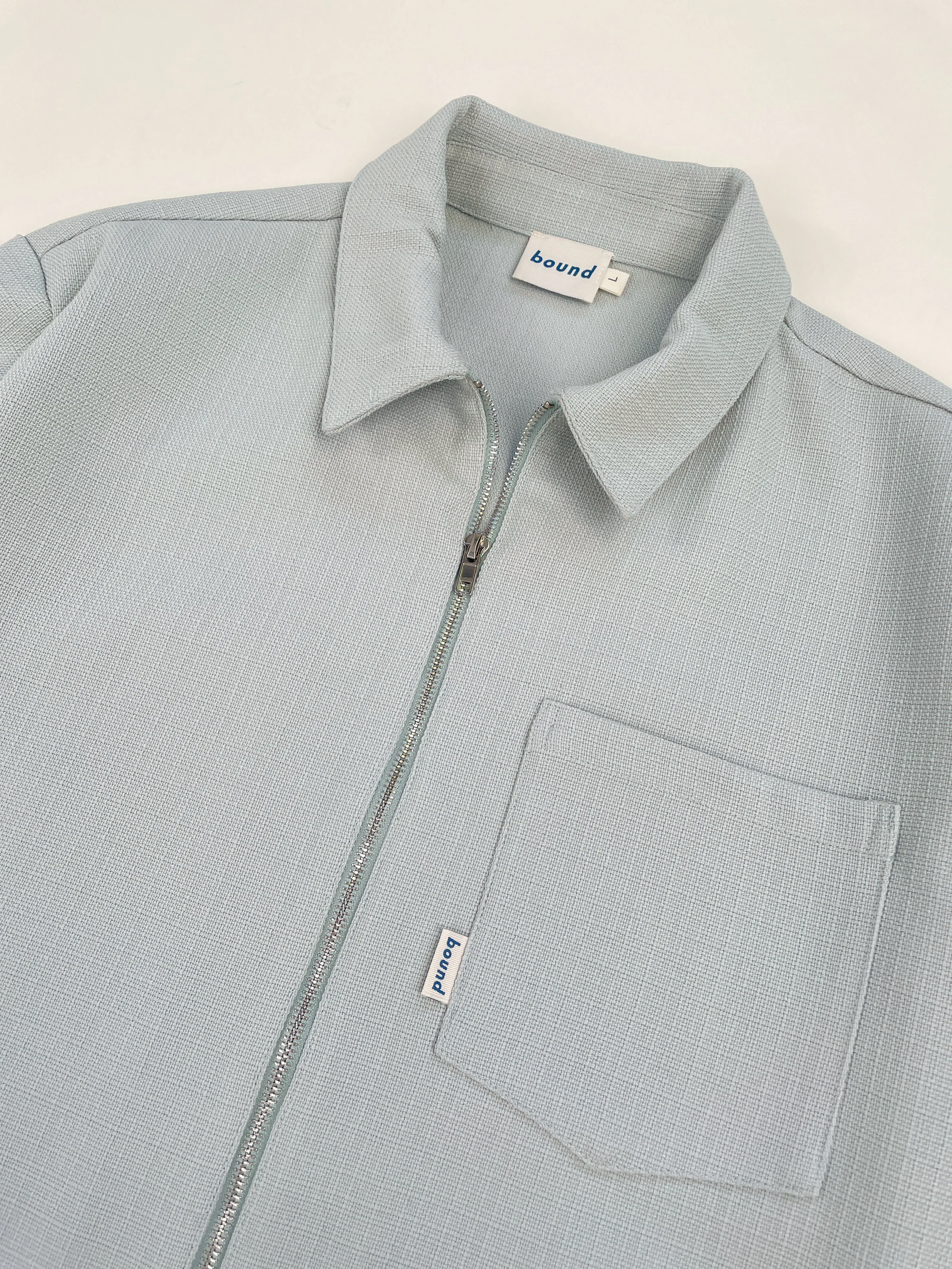 MINT TEXTURED HEAVY OVERSHIRT