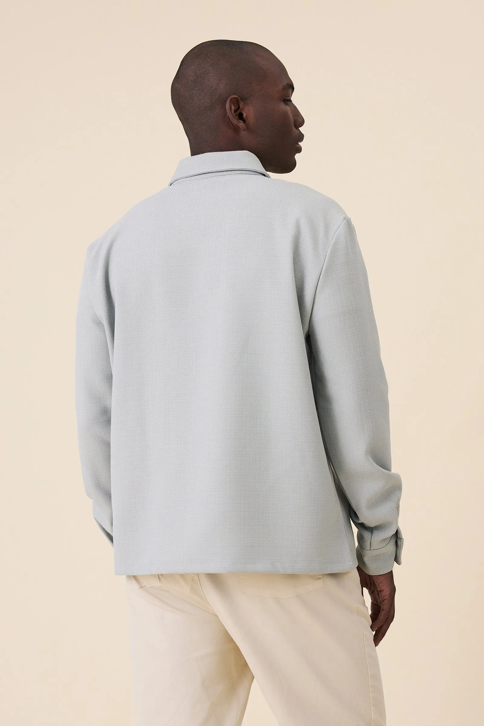 MINT TEXTURED HEAVY OVERSHIRT