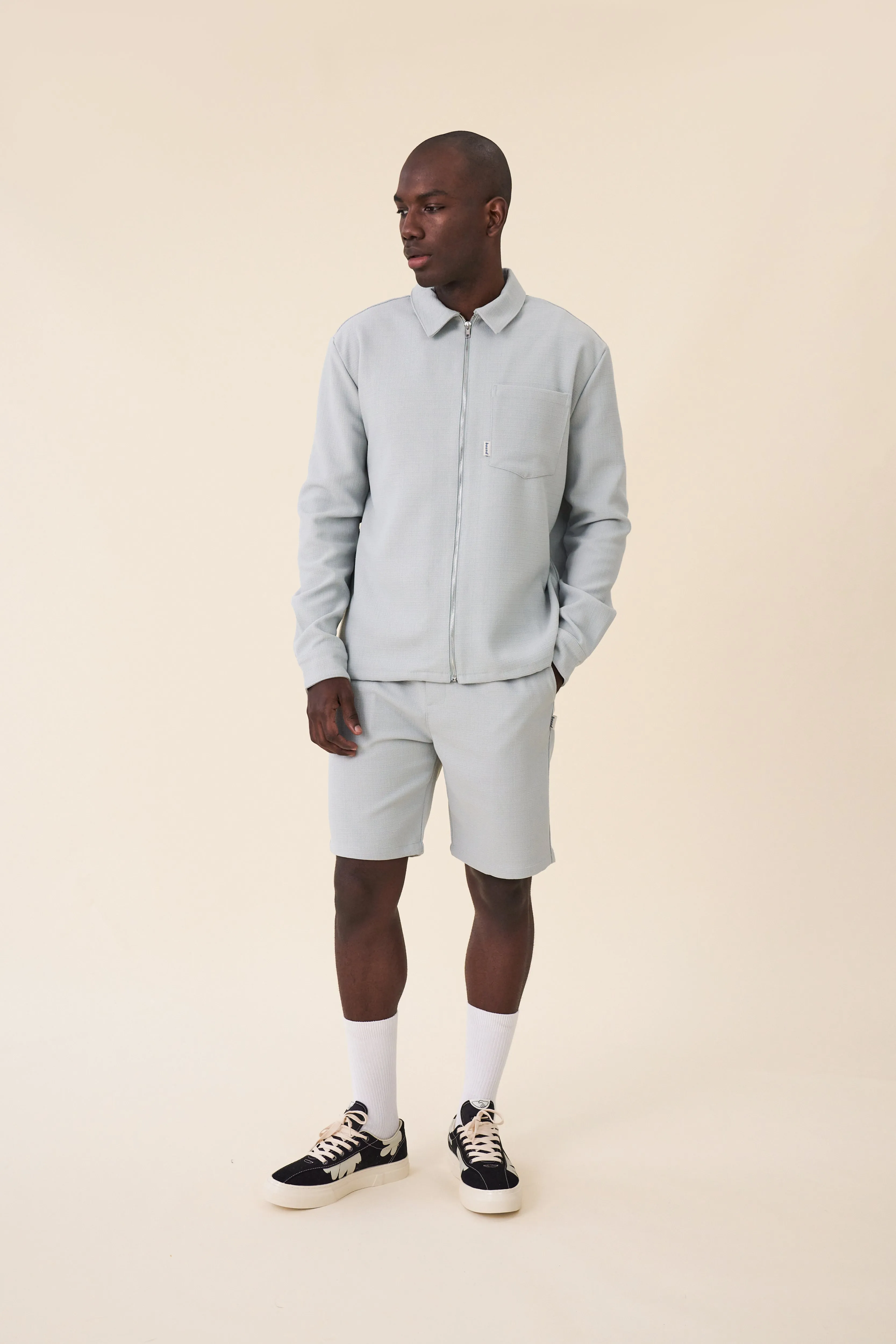MINT TEXTURED HEAVY OVERSHIRT