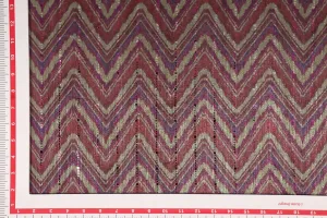 Multicolour Chevron Printed Lurex Spandex Knitfabric