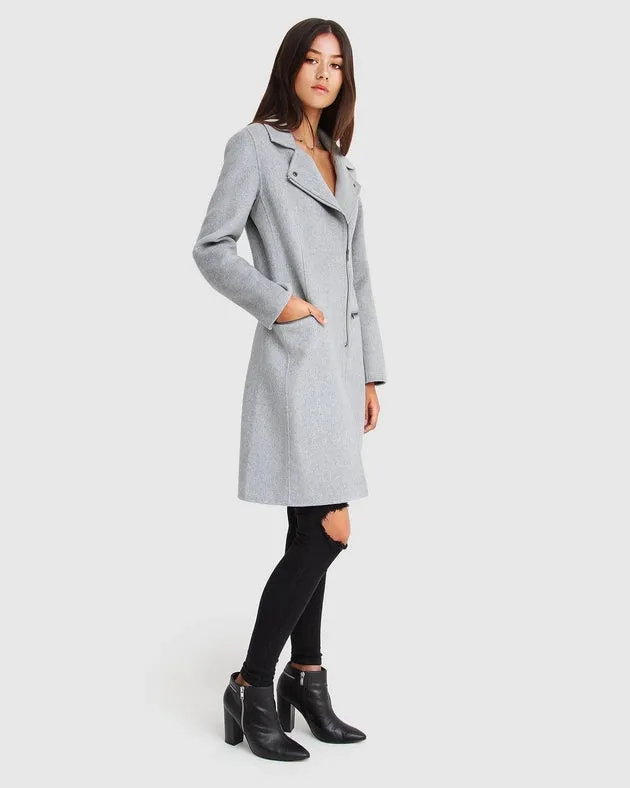 New Fit Last Chance Wool Blend Moto Coat