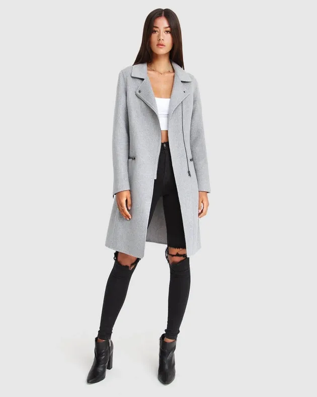 New Fit Last Chance Wool Blend Moto Coat