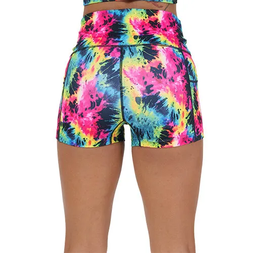 Shorts | Neon Tie Dye