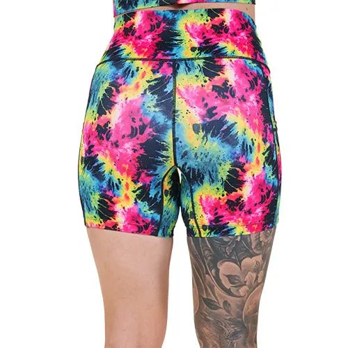 Shorts | Neon Tie Dye