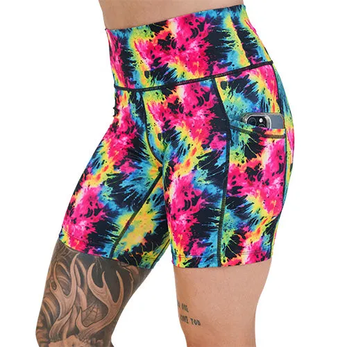Shorts | Neon Tie Dye