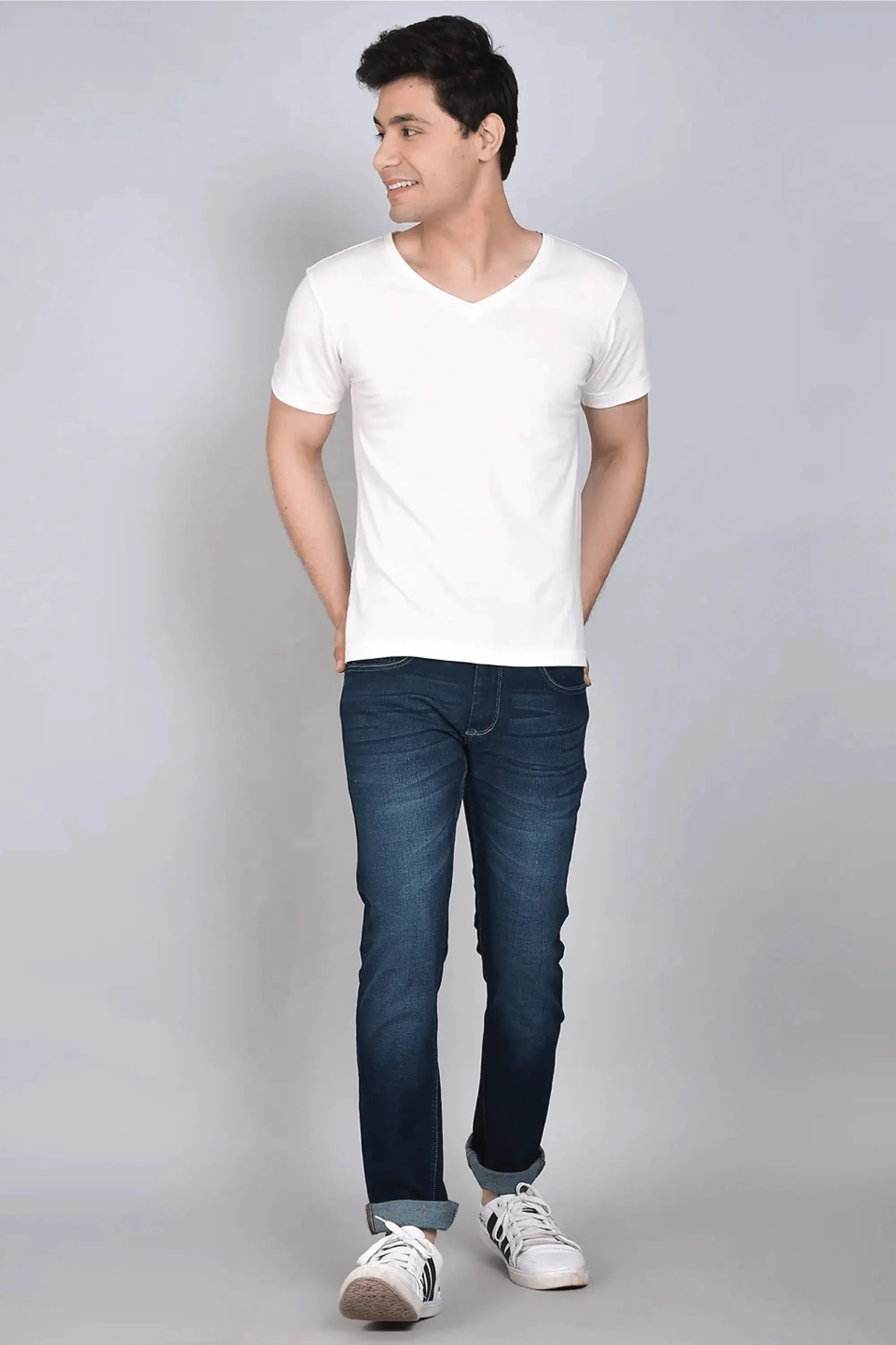 Slim Fit Blue with Green Tint Premium Men's Denim Jeans