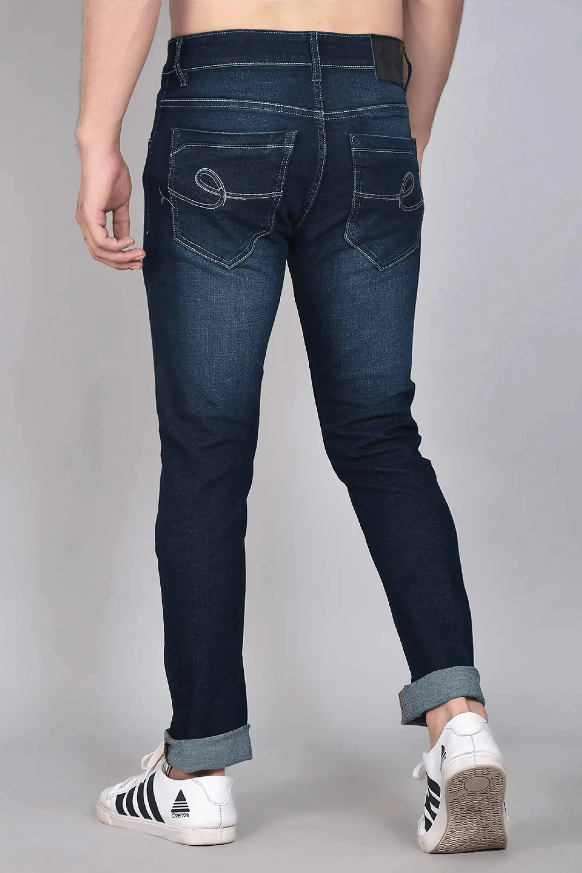 Slim Fit Blue with Green Tint Premium Men's Denim Jeans