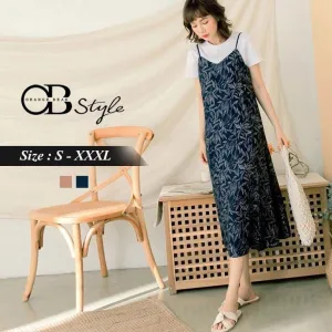 SPAGHETTI STRAP PRINTED DRESS