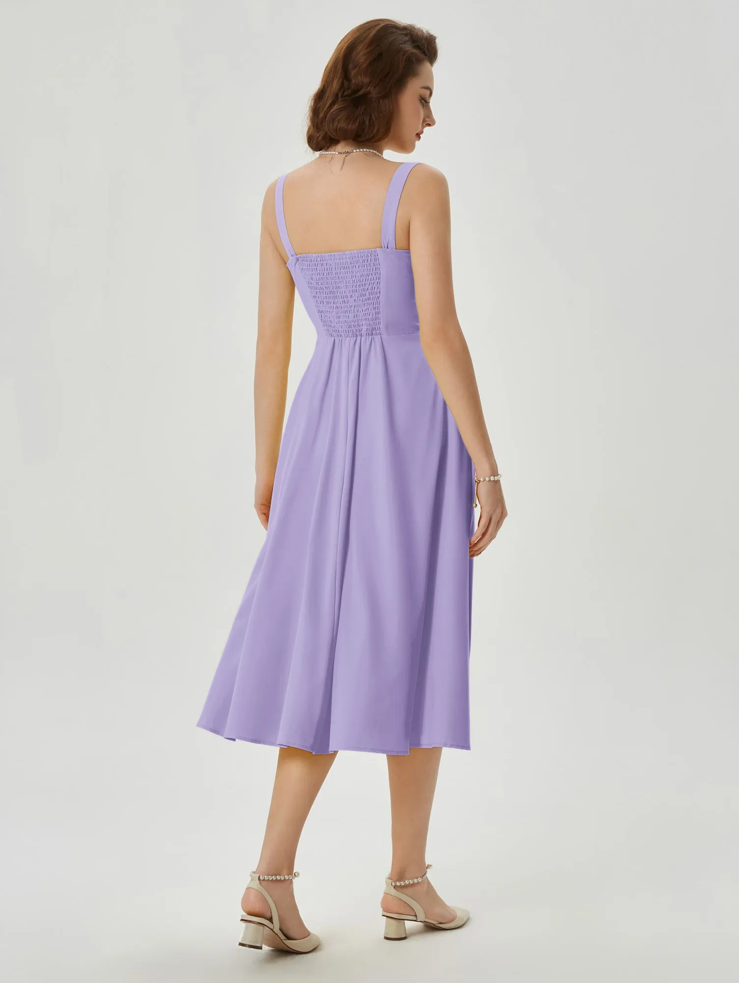 Vintage Strawberry Patterns Cocktail Dress Sleeveless Spaghetti Strap Ruched Slit A Line Swing Dress with Pockets